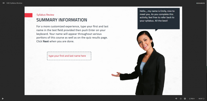 Syllabus Review interactive screen capture
